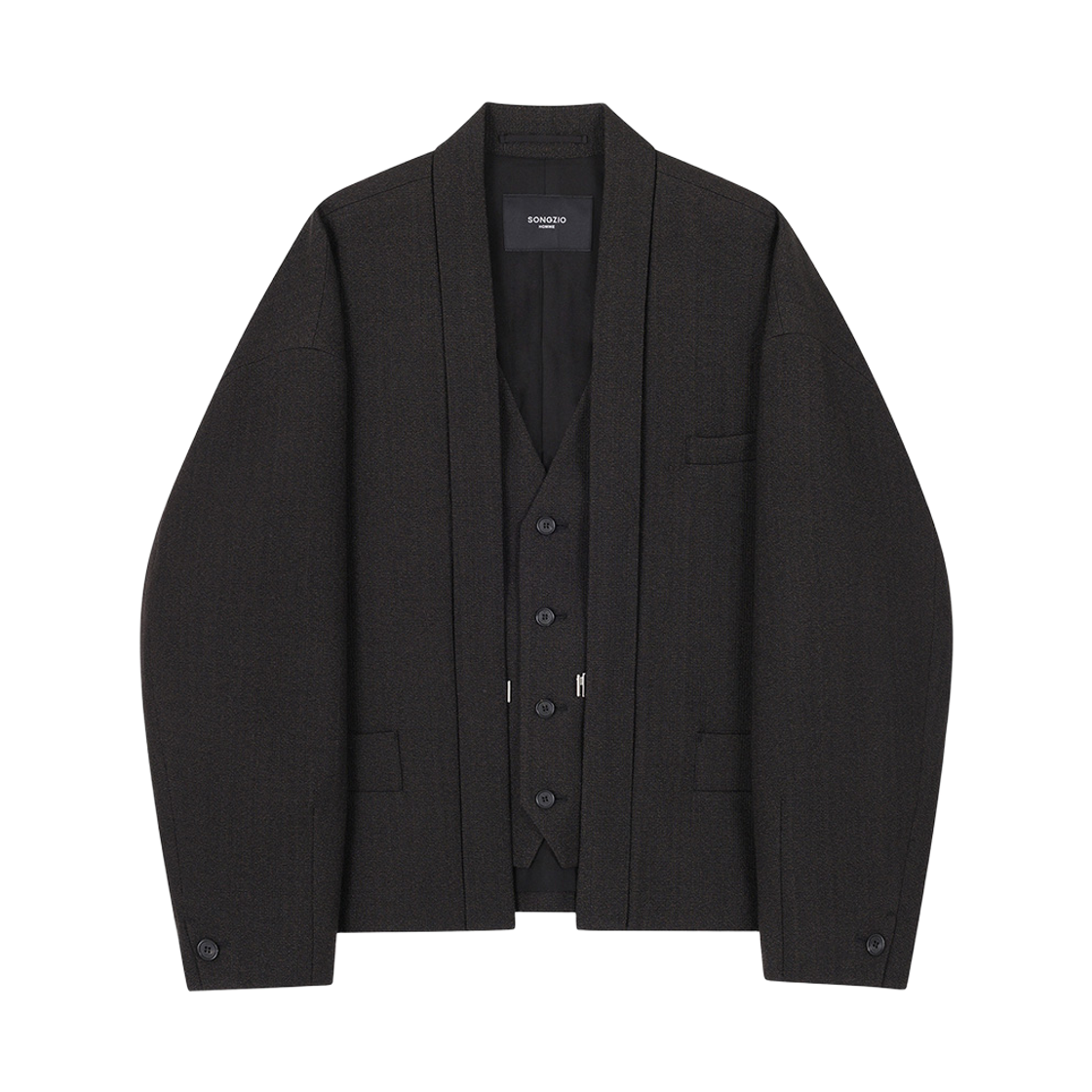 SI5JK501BR SONGZIO HOMME Hanbok Jacquard Jacket Brown