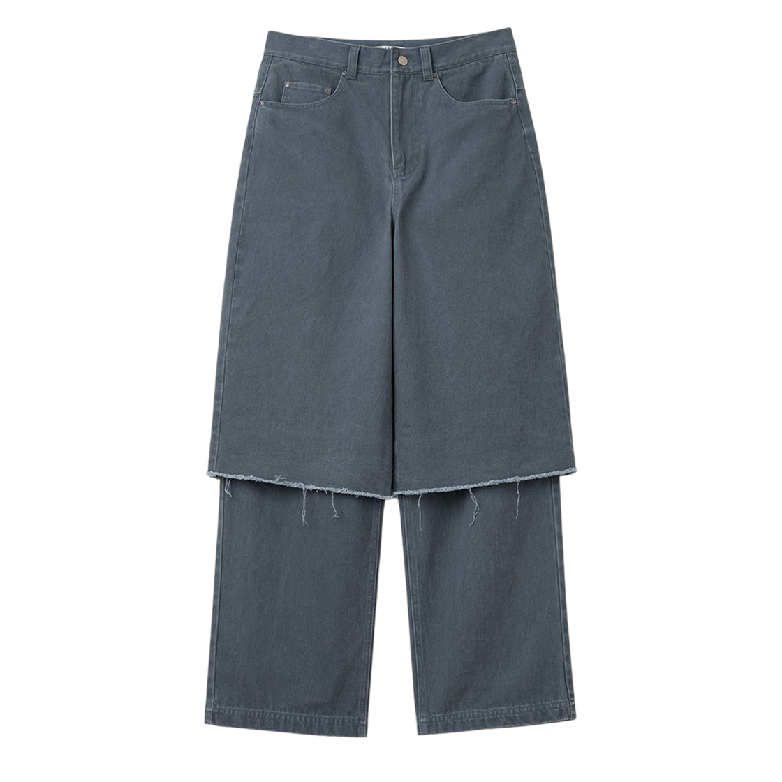 밀로 아카이브 더블 랭스 레이어드 팬츠 블루 그레이(milloarchive Double Length Layerd Pants Blue Gray)