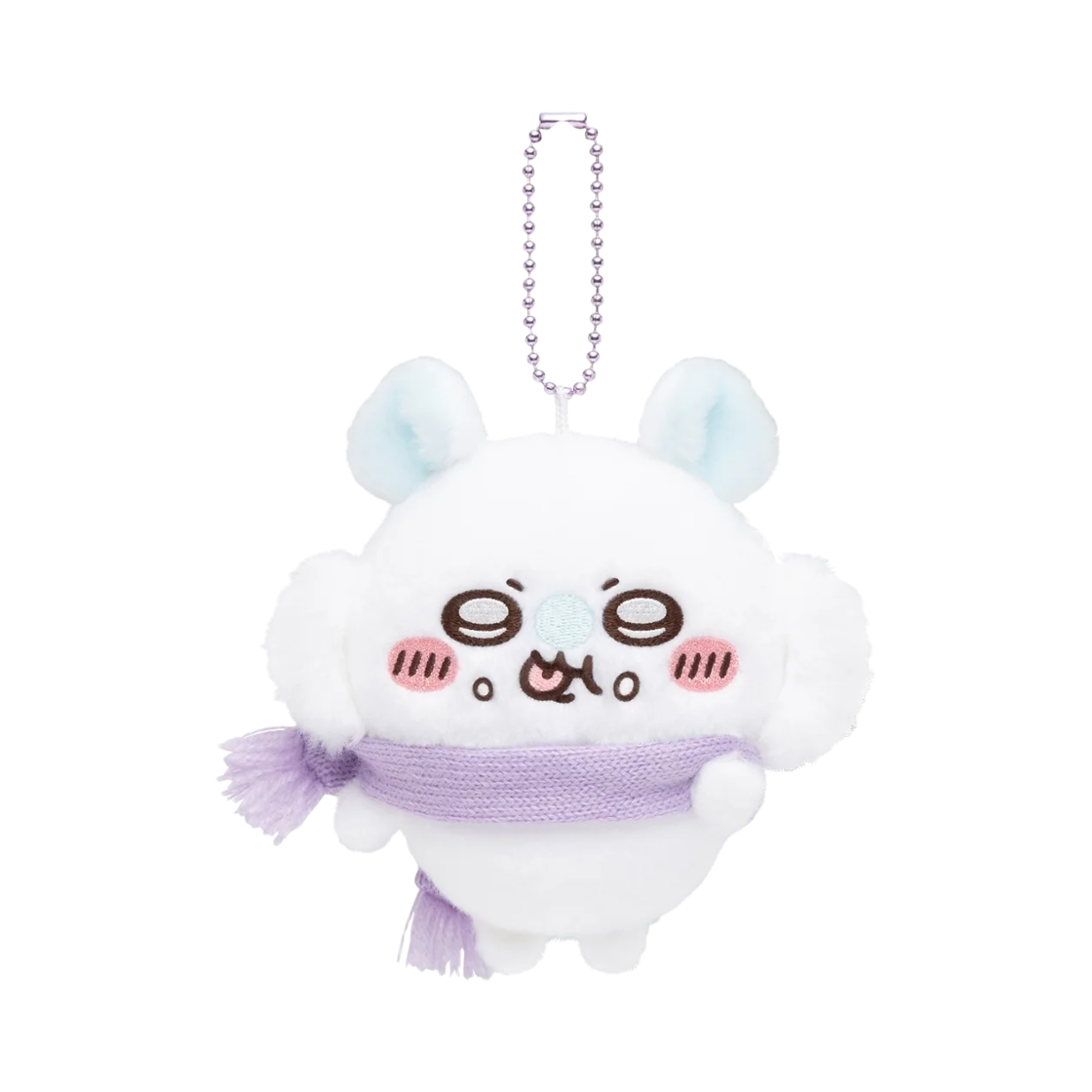 - Chiikawa Eating Meat Bun Mascot Keyring Momonga