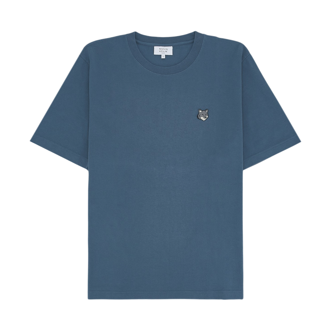 PM00108KJ7025-0380 Maison Kitsune Fox Head Comfort T-Shirt Seine Blue
