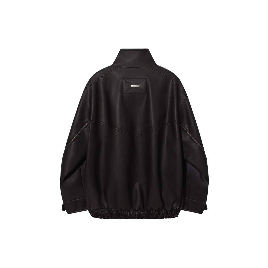 제뉴즈 마즈 하이넥 레더 블루종 - 브라운(Znuz Marz High Neck Leather Blouson - Brown) - 2