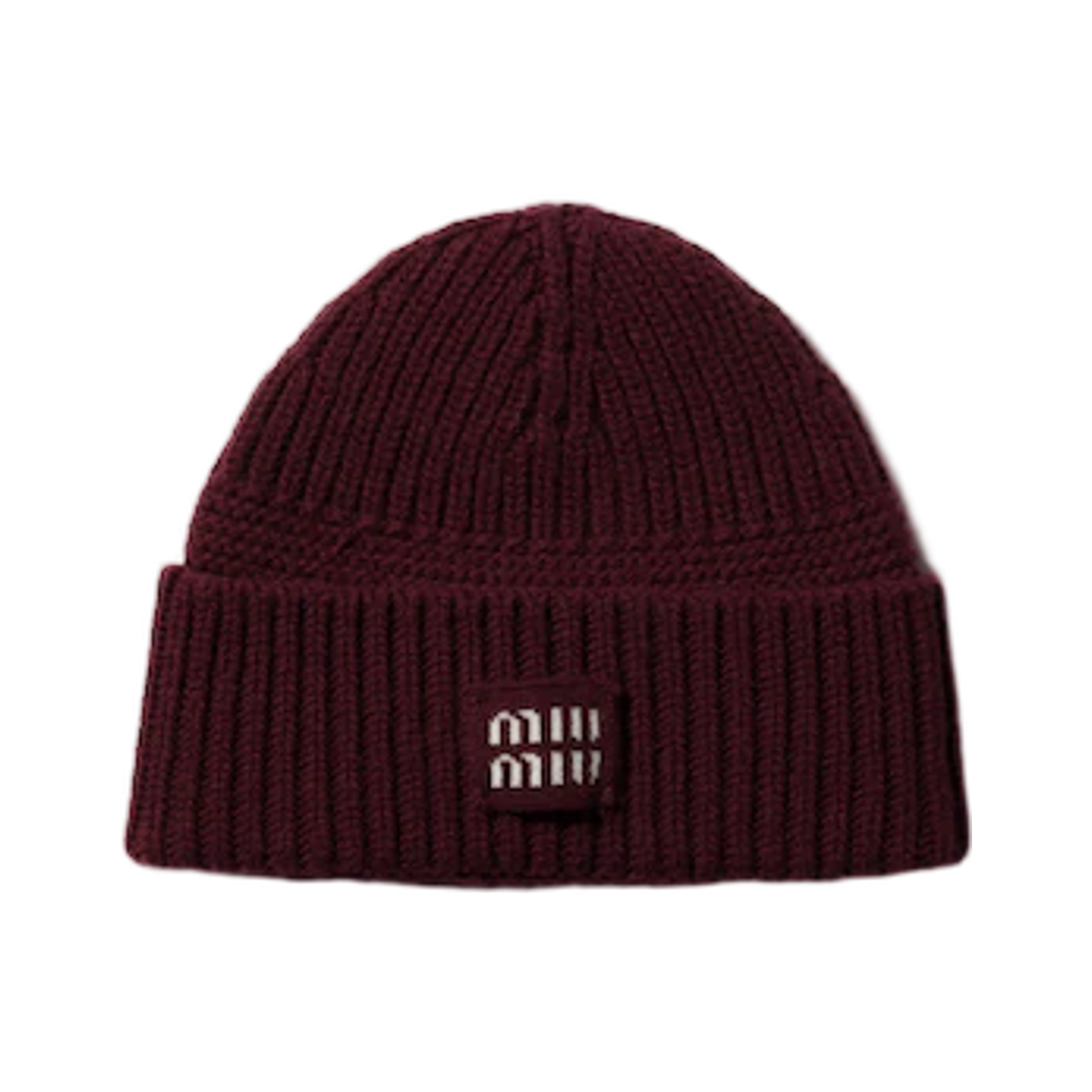 5HC539-2F8S-F0399 Miu Miu Wool and Cashmere Beanie Amaranth Red