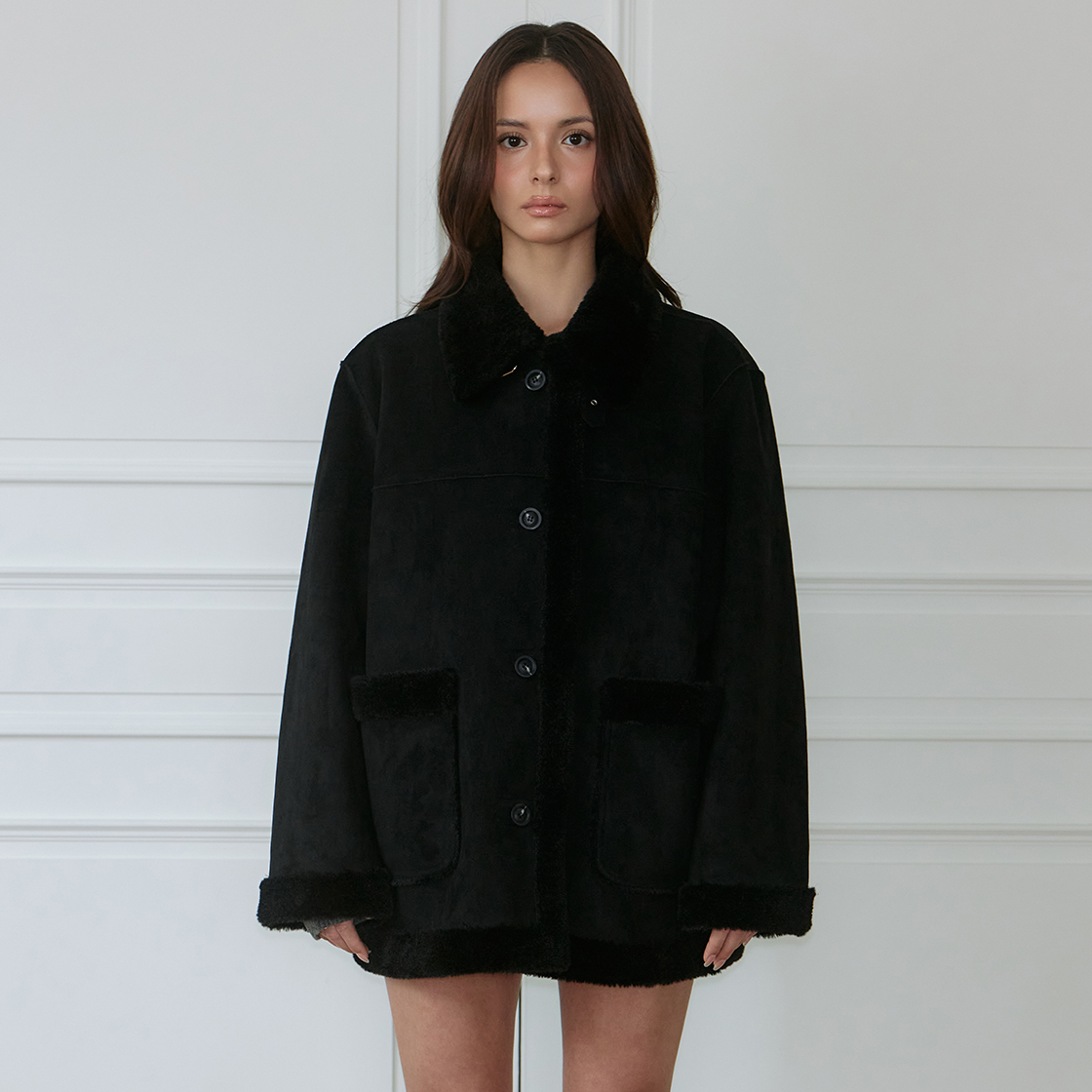 로제프란츠 퍼 시어링 무스탕 [블랙](Rosefrantz Fur Shearling Mustang [Black]) - 2