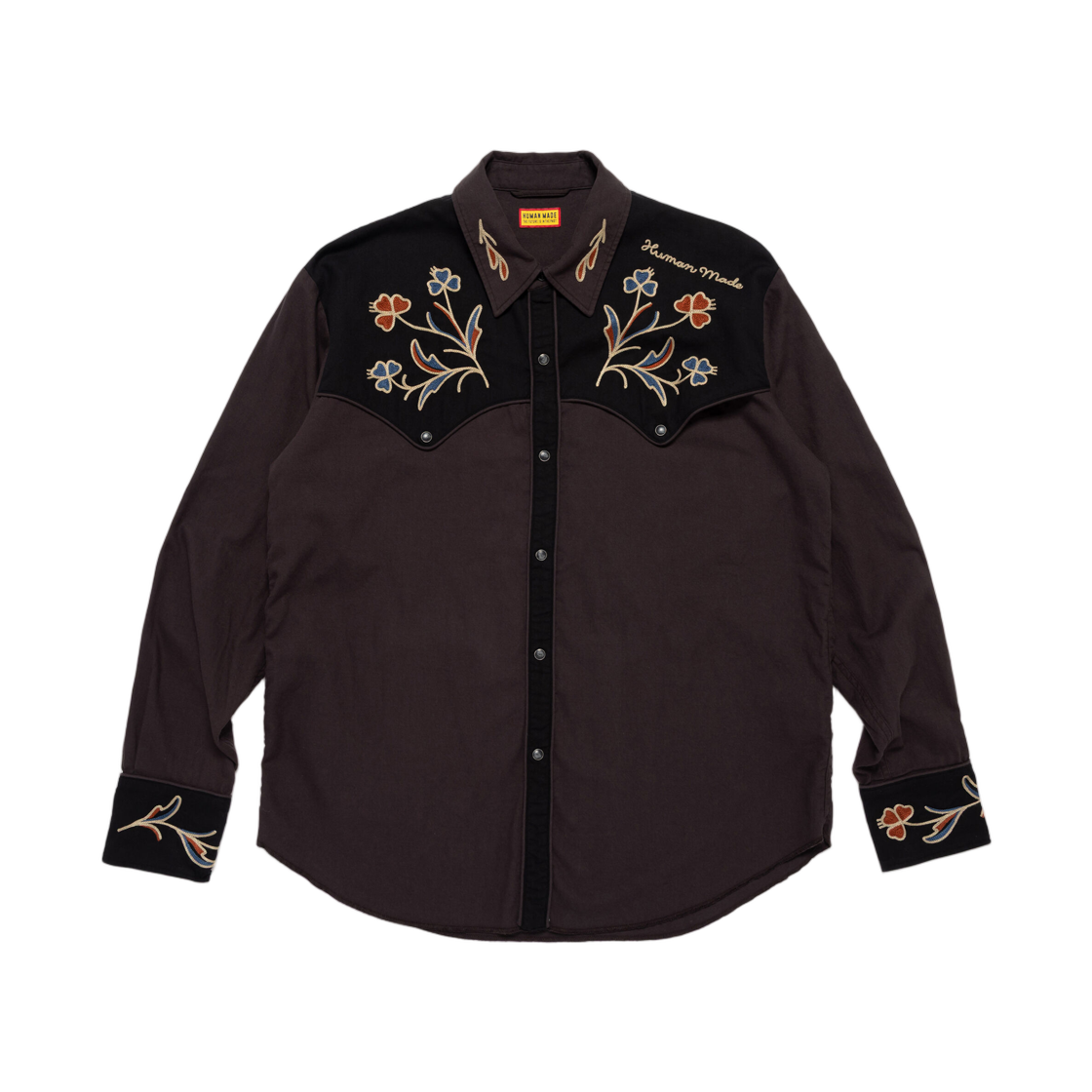 HM32SH015 Human Made Western Shirt Charcoal