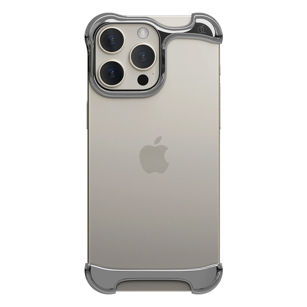 AP-MSL-APL-IP16STA-E Arc Pulse iPhone Aerospace Aluminum Bumper Case – Mirror Silver (iPhone 16 Series)