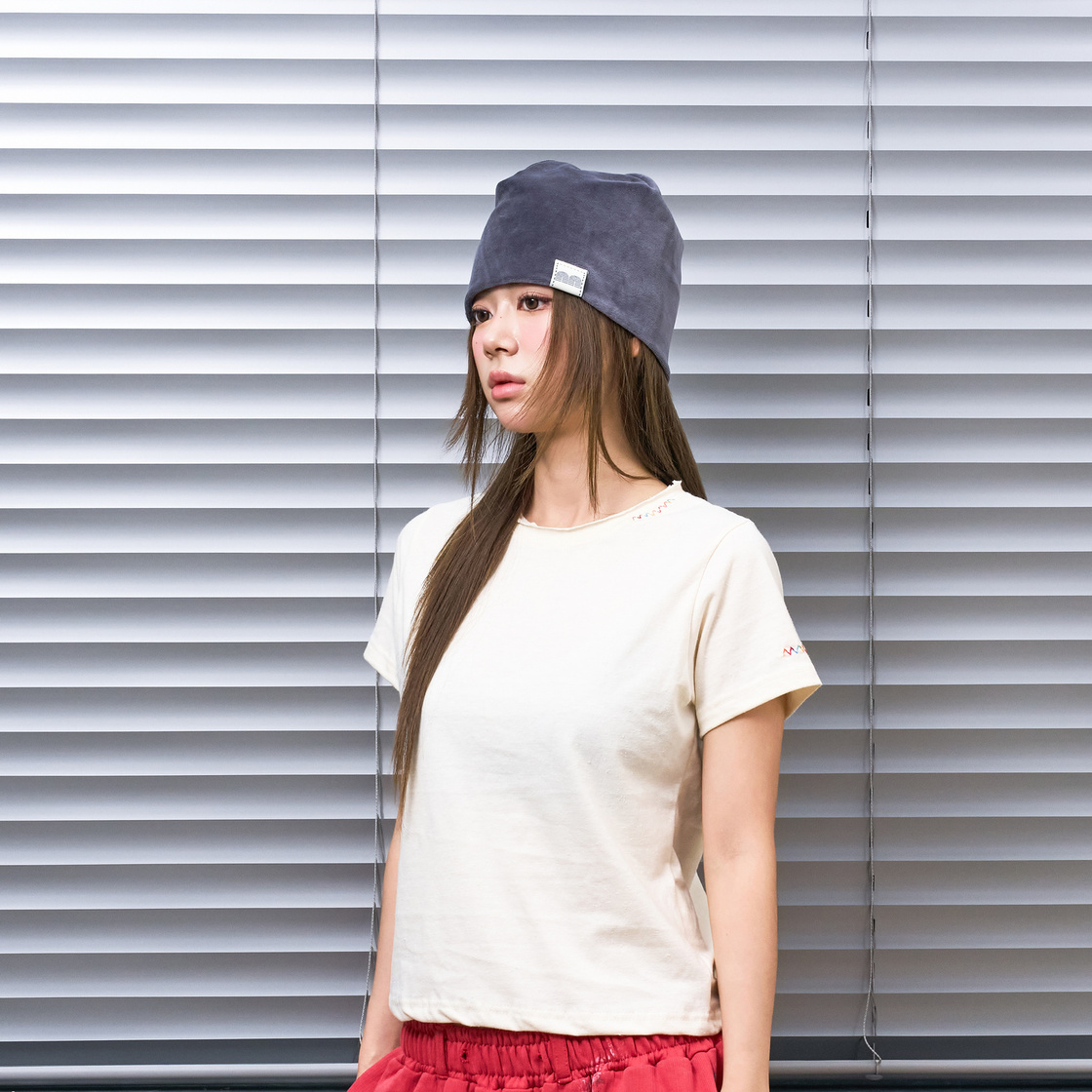 낫뉴 nn 라벨 벨루어 비니 그레이(Not New nn Label Velour Beanie Grey) - 3
