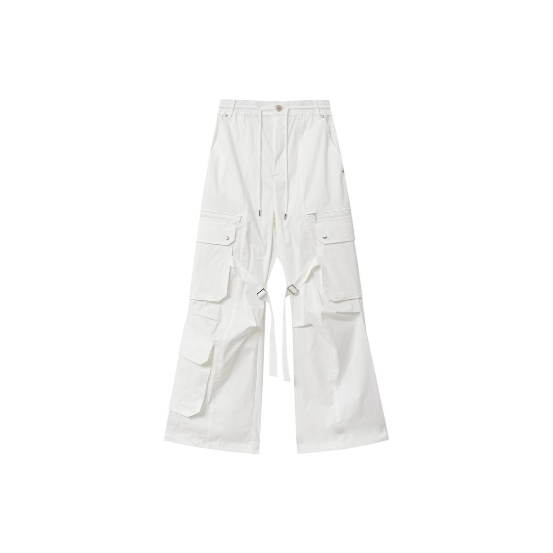 Z26R-WPT17-WH Znuz Carzo Double-Pocket Parachute Pants - White