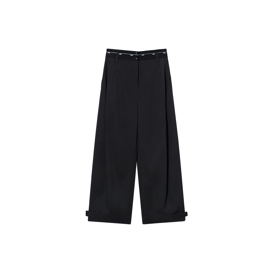 Z26F-WPT02-CH Znuz Swiftz Stud Low-Cut Wide Slacks - Charcoal