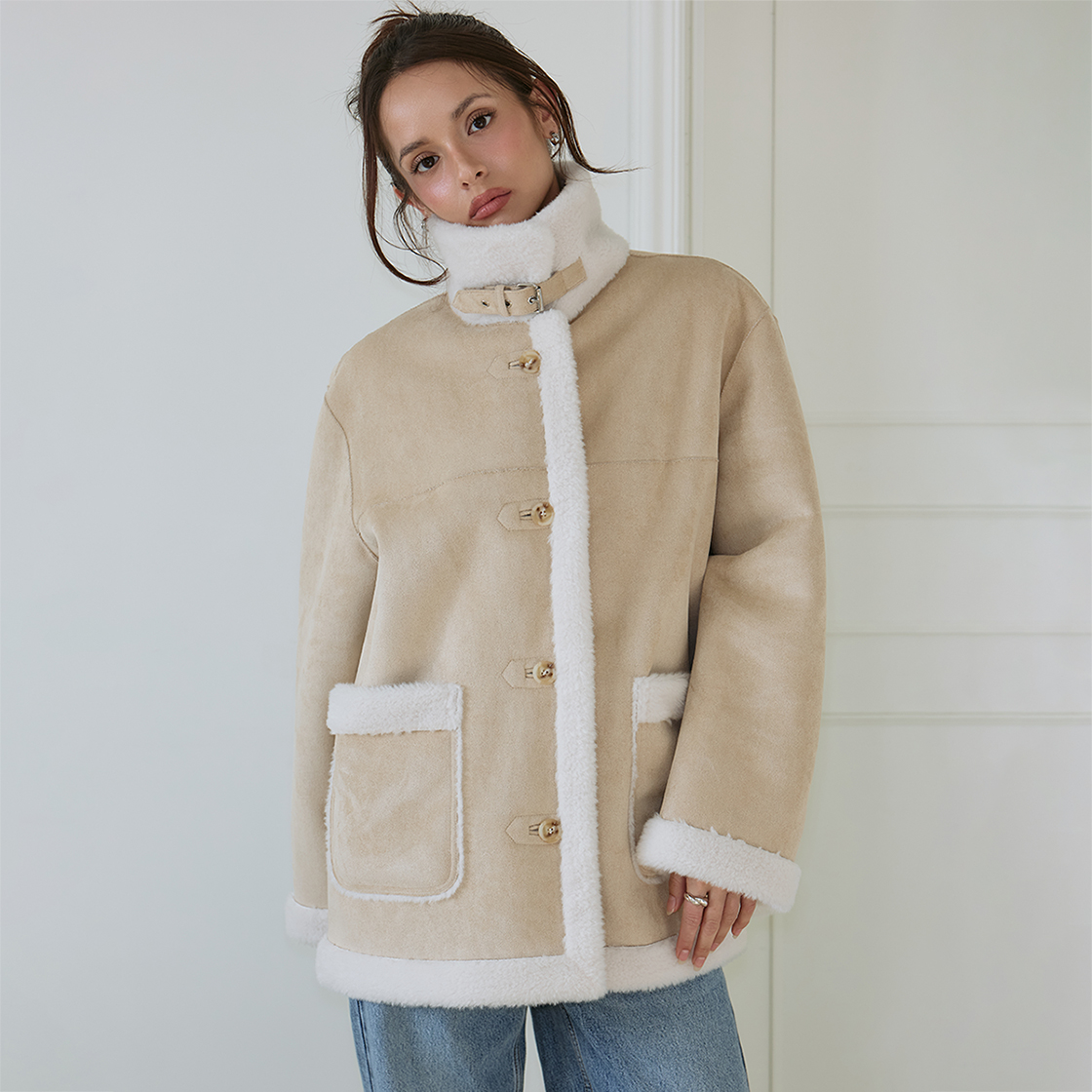 로제프란츠 퍼 시어링 무스탕 [베이지](Rosefrantz Fur Shearling Mustang [Beige]) - 3