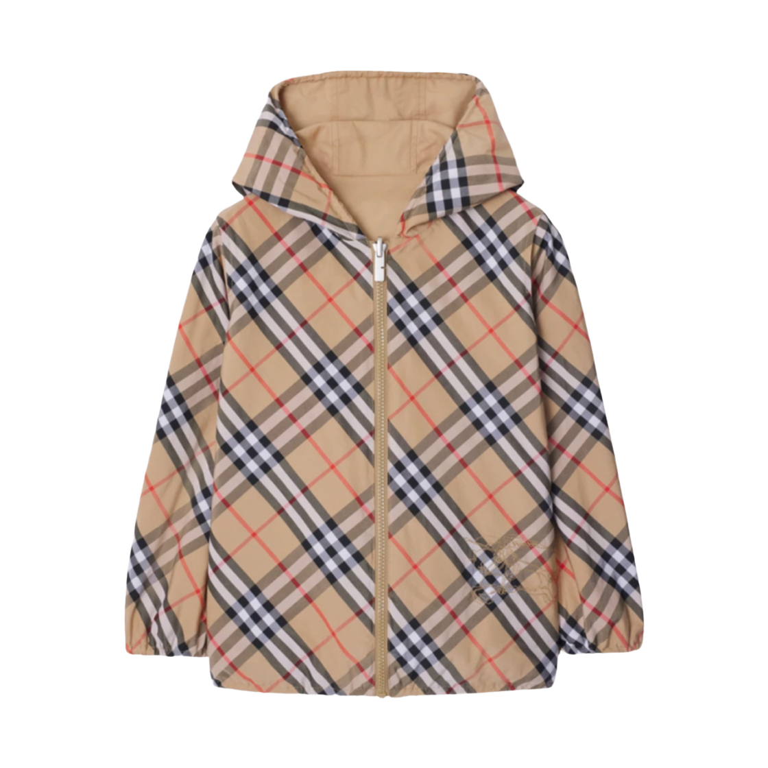 8088511 SAND 24F [15% 쿠폰] (Kids) Burberry Reversible Check Cotton Blend Jacket Sand