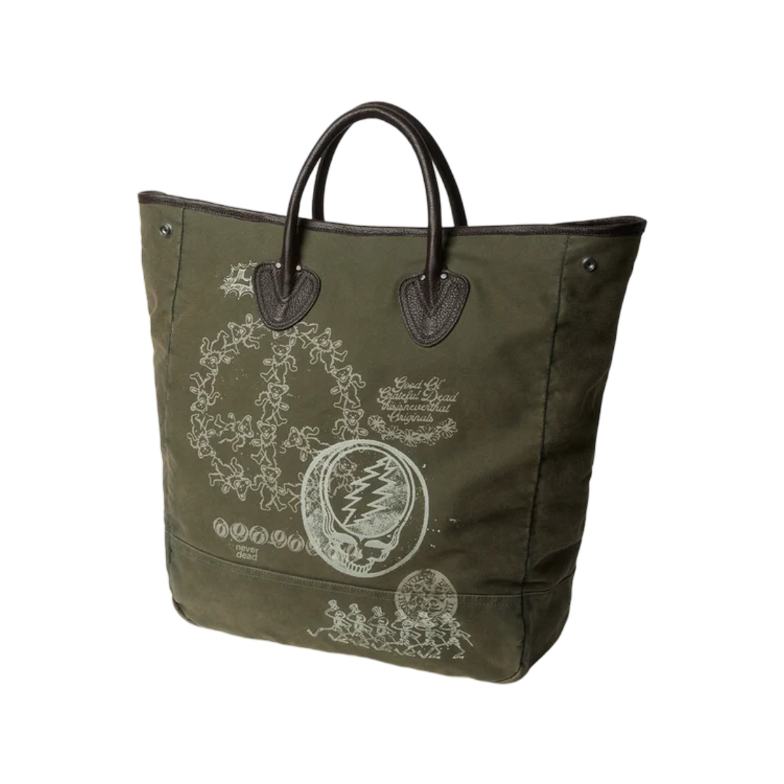 - Thisisneverthat x Grateful Dead Iconography Tote Olive