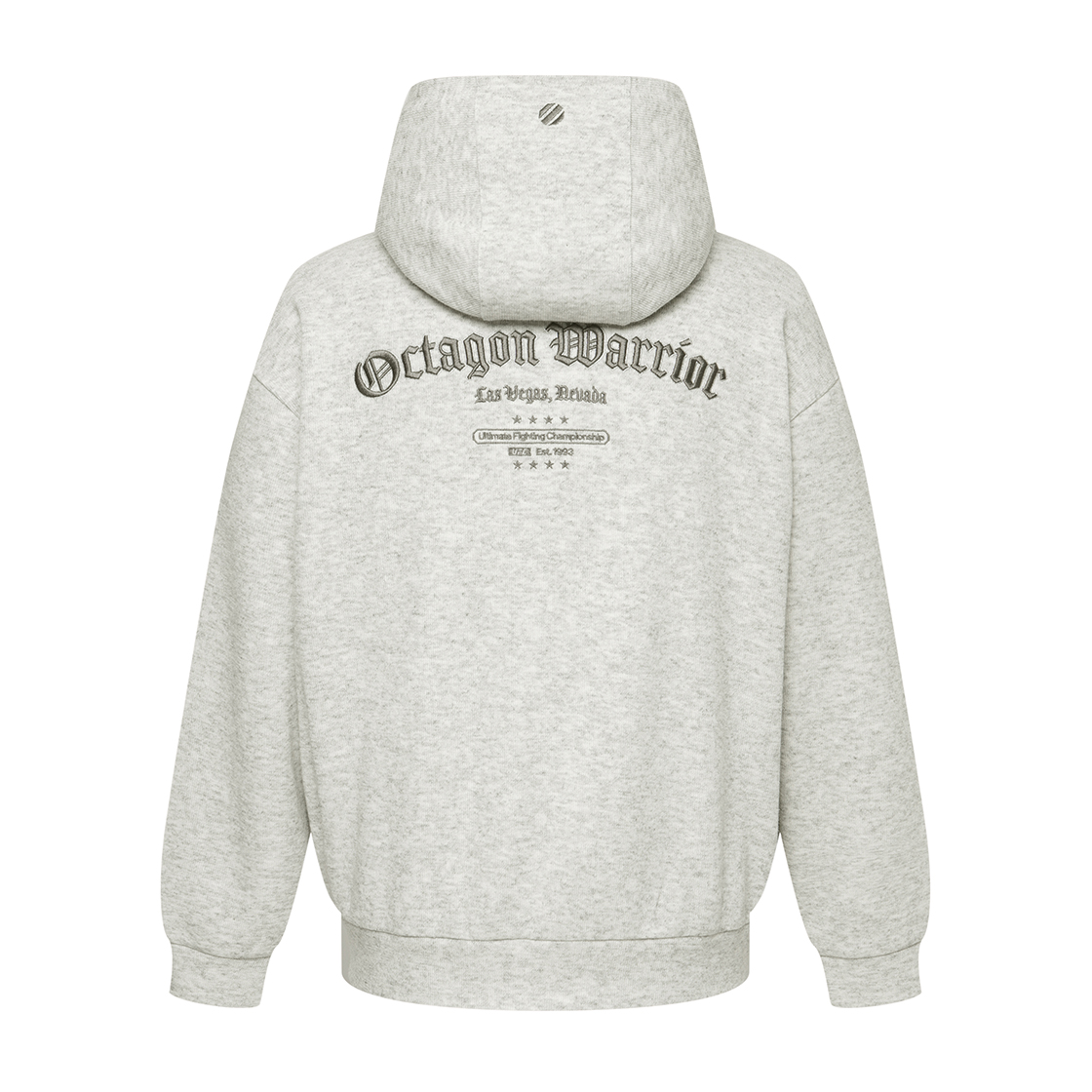 유에프씨 스포츠 엠블럼 오버핏 후드 집업 오트밀(UFC SPORT Emblem Oversized Fit Hoodie Zip-Up Oatmeal) - 3