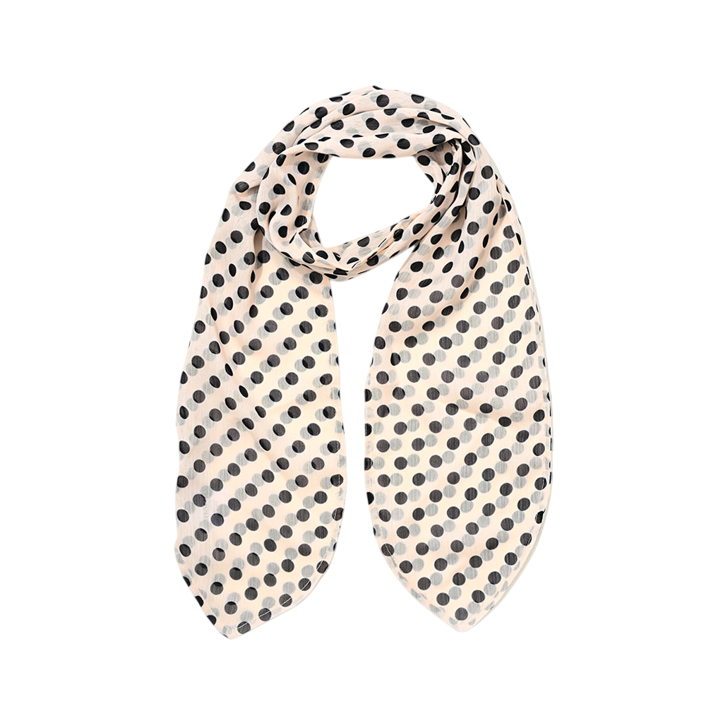C265UASF01IV0FR MACNI Gogo Dot Sallang Scarf Ivory