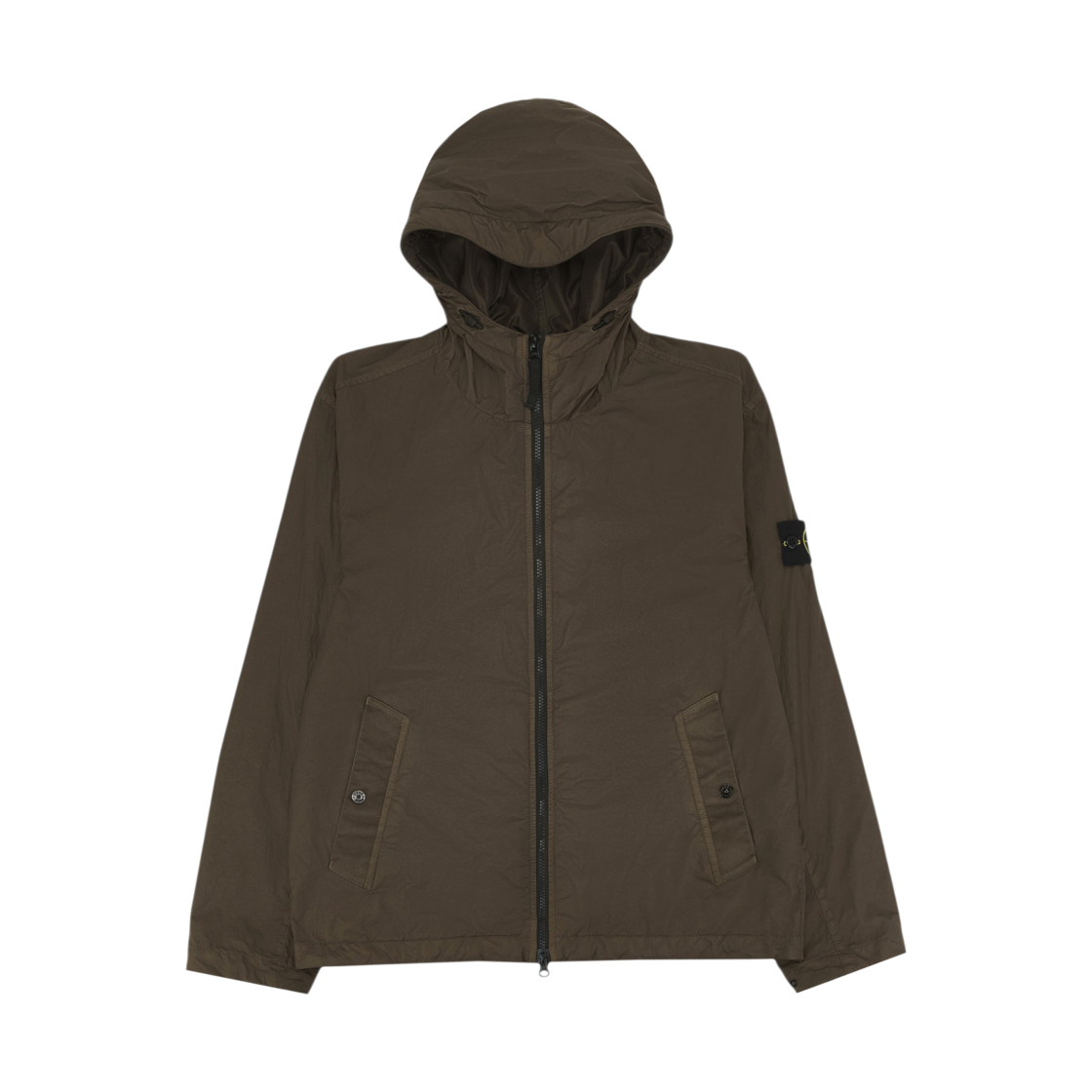 L1S1541000-01S0A23-V007C Stone Island 4100001 Crinkle Reps NY Hooded Jacket with Wind Resistance and Anti-Drop Umber - 26SS