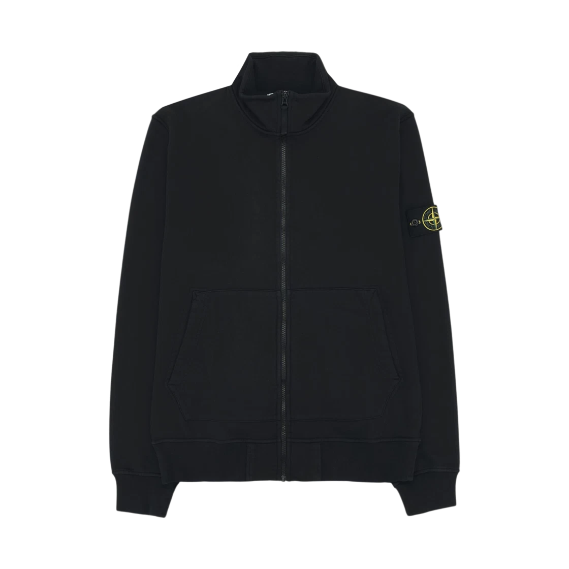 Stone Island Stone Island 6100063 Organic Cotton Fleece Regular Fit Track Jacket with Pockets Details Black - 26SS · XL