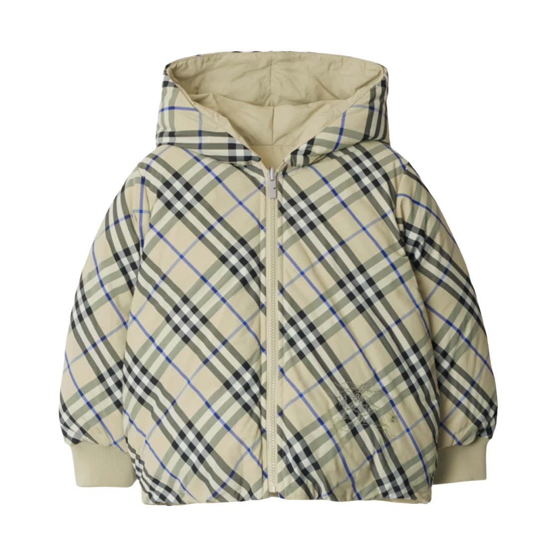 8088519 LICHEN 24F [15% 쿠폰] (Kids) Burberry Reversible Check Nylon Puffer Jacket Lichen