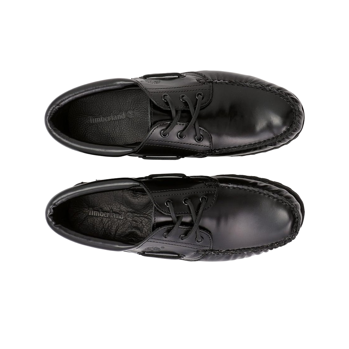 팀버랜드 어센틱 3 아이 러그 보트 슈즈 트리플 블랙(Timberland Authentic 3-Eye Rug Boat Shoes Triple Black) - 2