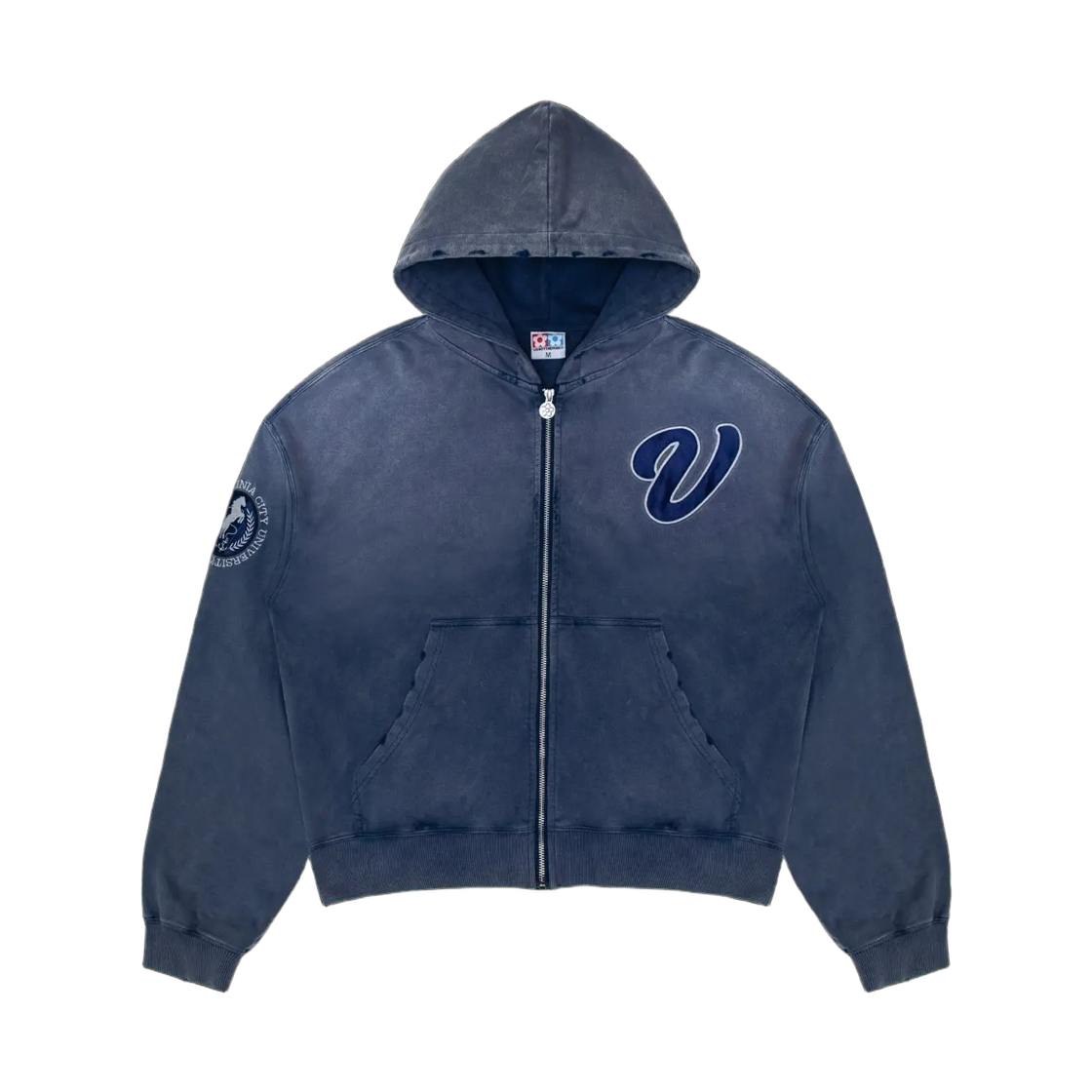 반디 더 핑크 버지니아 스크립트 후드 네이비(Vandy The Pink Virginia Script Hoodie Navy)