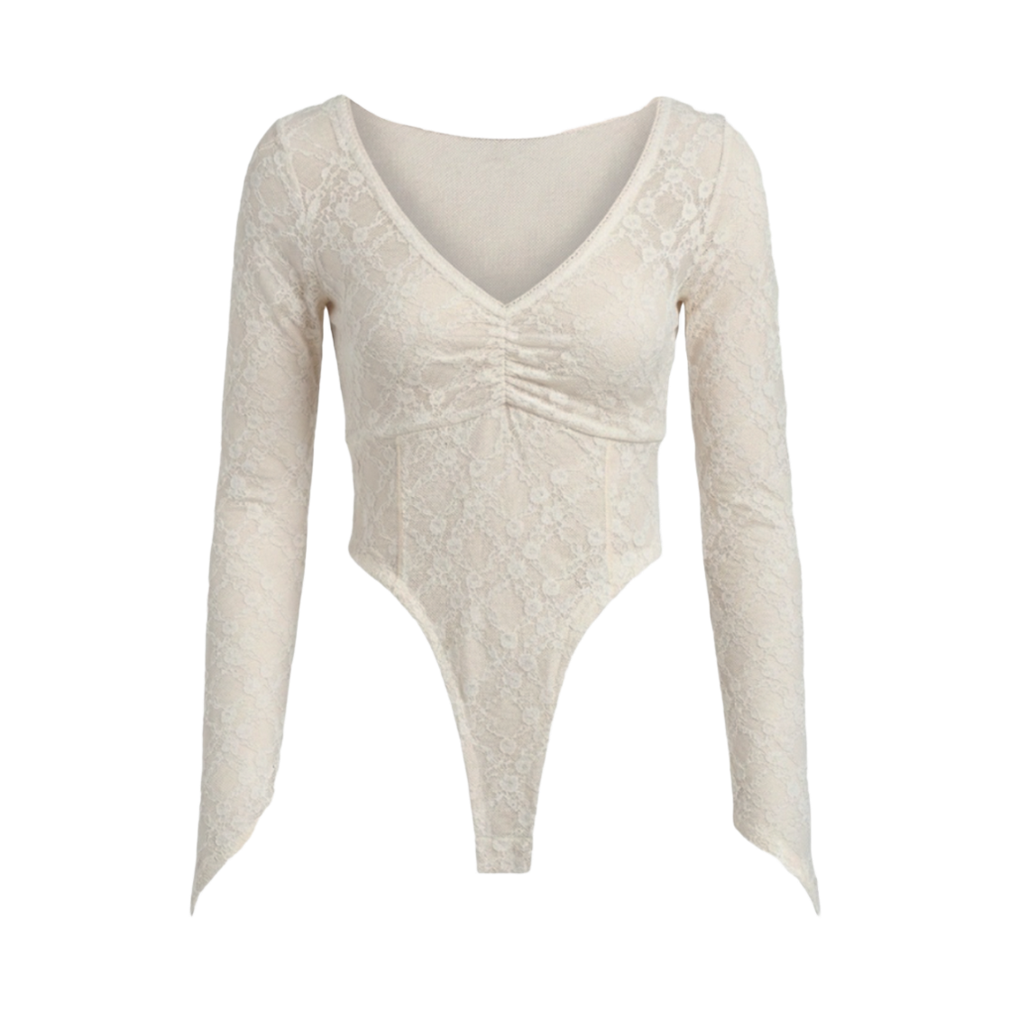 게이트리스 페이크 바디수트 롱 슬리브-화이트(Gateless Fake Bodysuit Long Sleeve-White) - 1