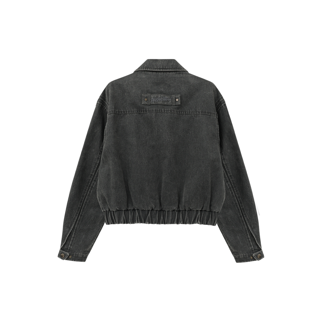 제뉴즈 스톤 코팅 크롭 점퍼 - 차콜(Znuz Stone Coating Crop Jumper - Charcoal) - 2