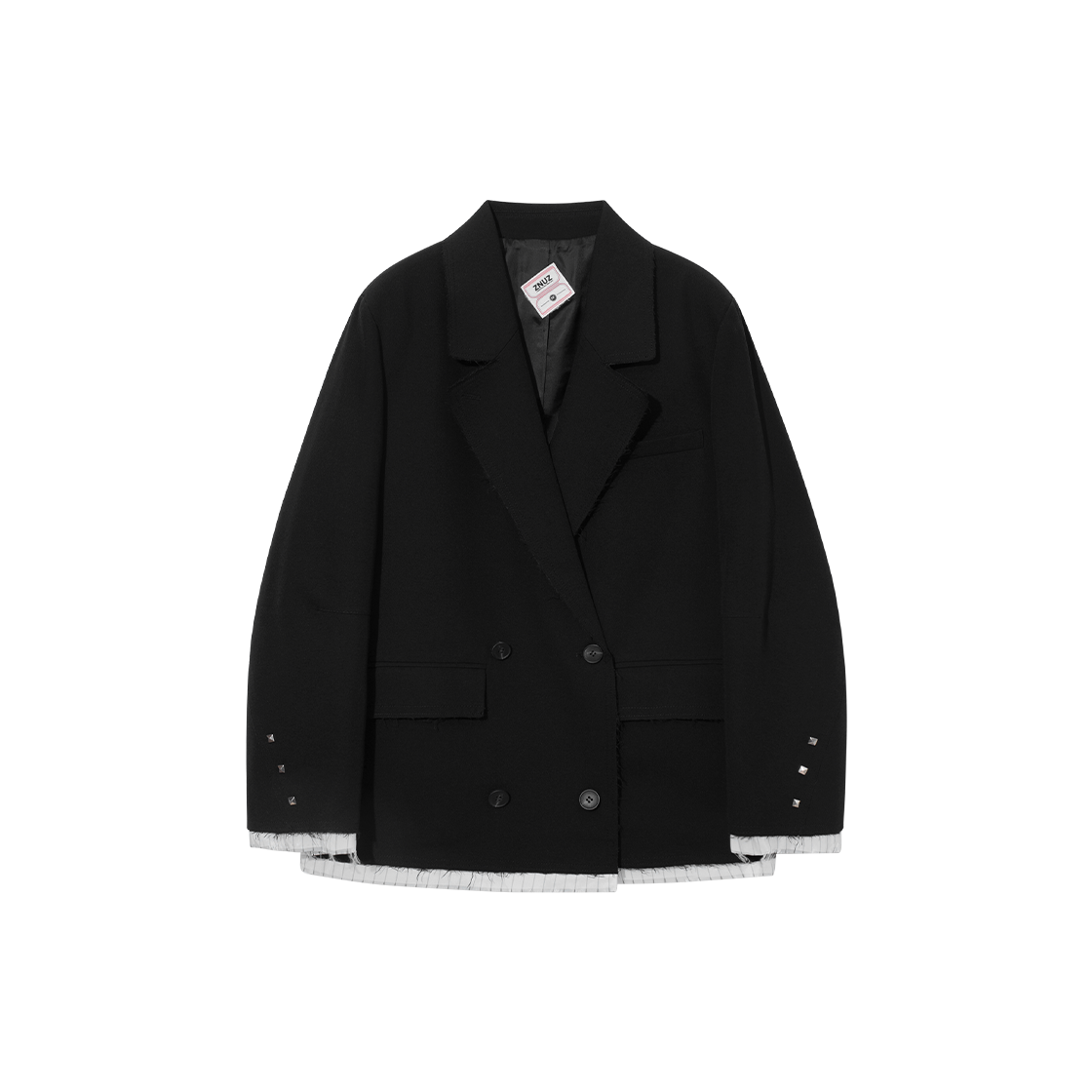 Z26F-WJK01-BK Znuz Swiftz Stud Low-Cut Tailored Jacket - Black