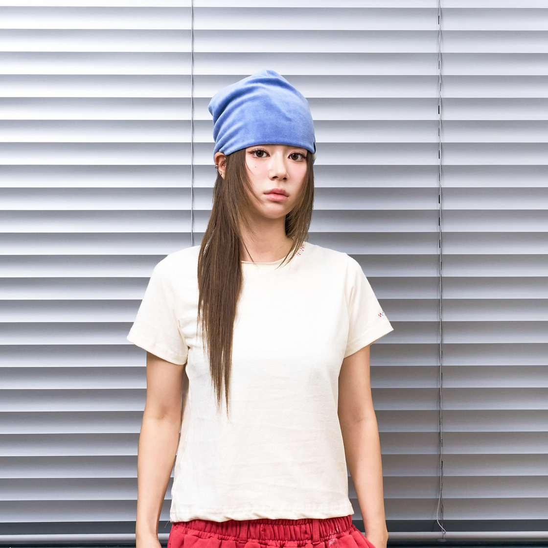 낫뉴 nn 라벨 벨루어 비니 블루(Not New nn Label Velour Beanie Blue) - 4