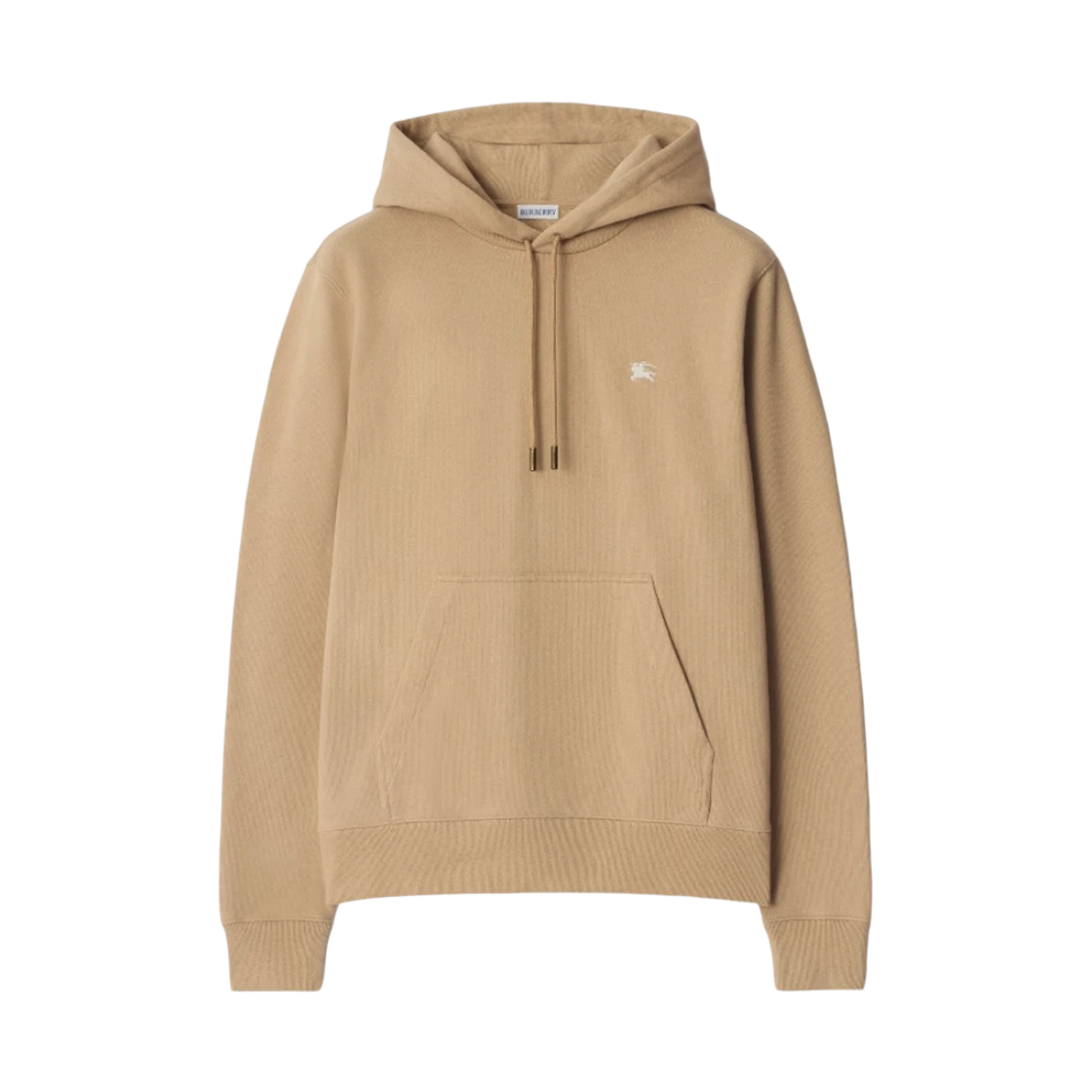 8110585 FLAX 25F [15% 쿠폰] Burberry Slim Fit Knight Stamp Cotton Hoodie Flax Beige