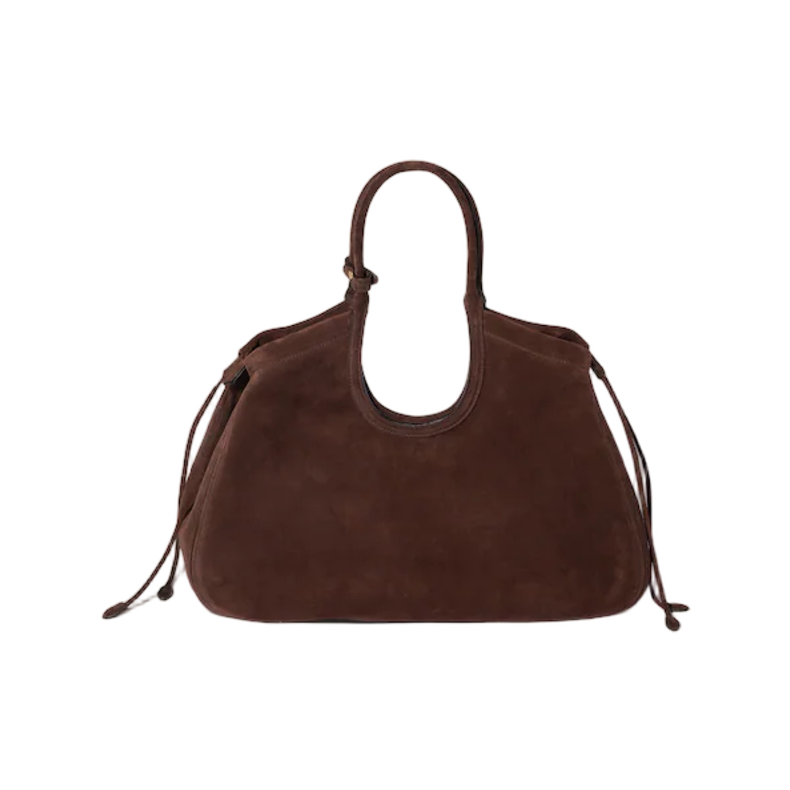 (W) 미우 미우 아이비 스웨이드 토트백 다크 브라운((W) Miu Miu Ivy Suede Tote Bag Dark Brown) - 3