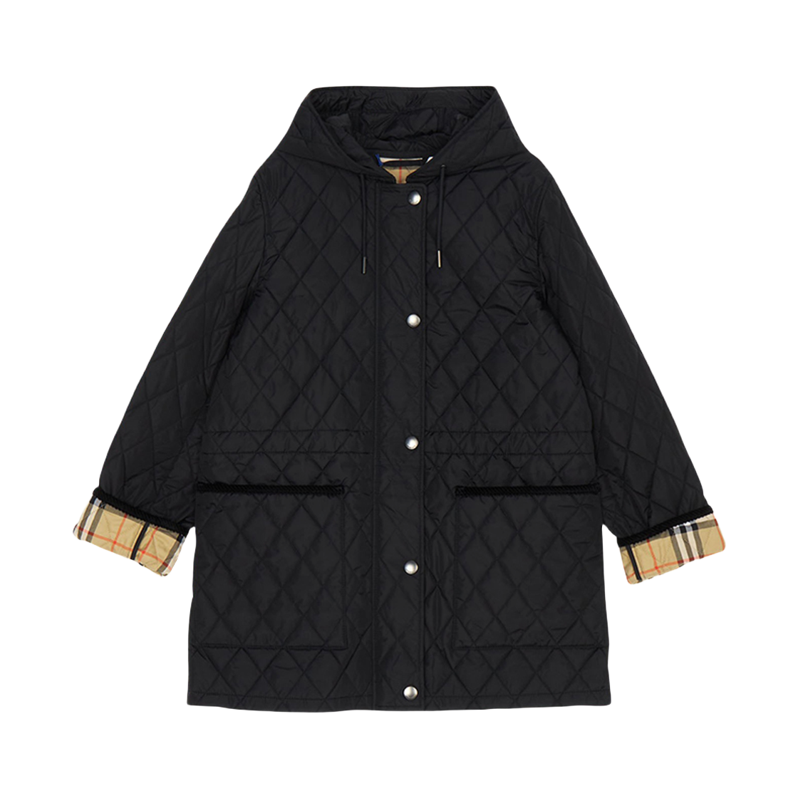8110531 BLACK SAND 25F [15% 쿠폰] (W) Burberry Bromley Hood Quilted Jacket Black