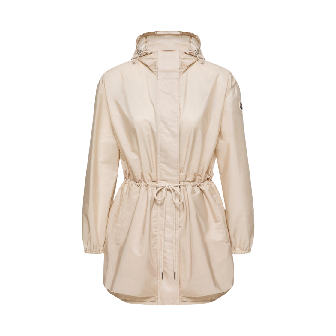 WETEAU 1A00135 539ZD 20 [15% 쿠폰] (W) Moncler Weteau Ruched Hooded Rain Jacket Light Beige - 26SS