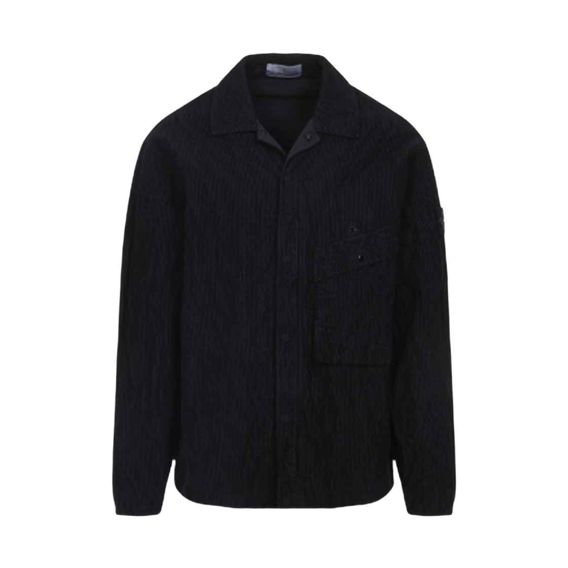 K2S151200020 S0229 V002 [15% 쿠폰] Stone Island 1200020 Wrinkled Corduroy 500 TC Comfort Fit Overshirt with Chest Pocket and Two Way Zip Black - 25FW