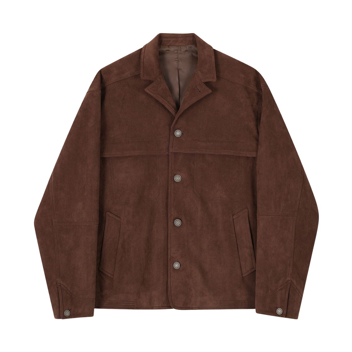SI5JK530BR SONGZIO HOMME Four Button Suede Jacket Black