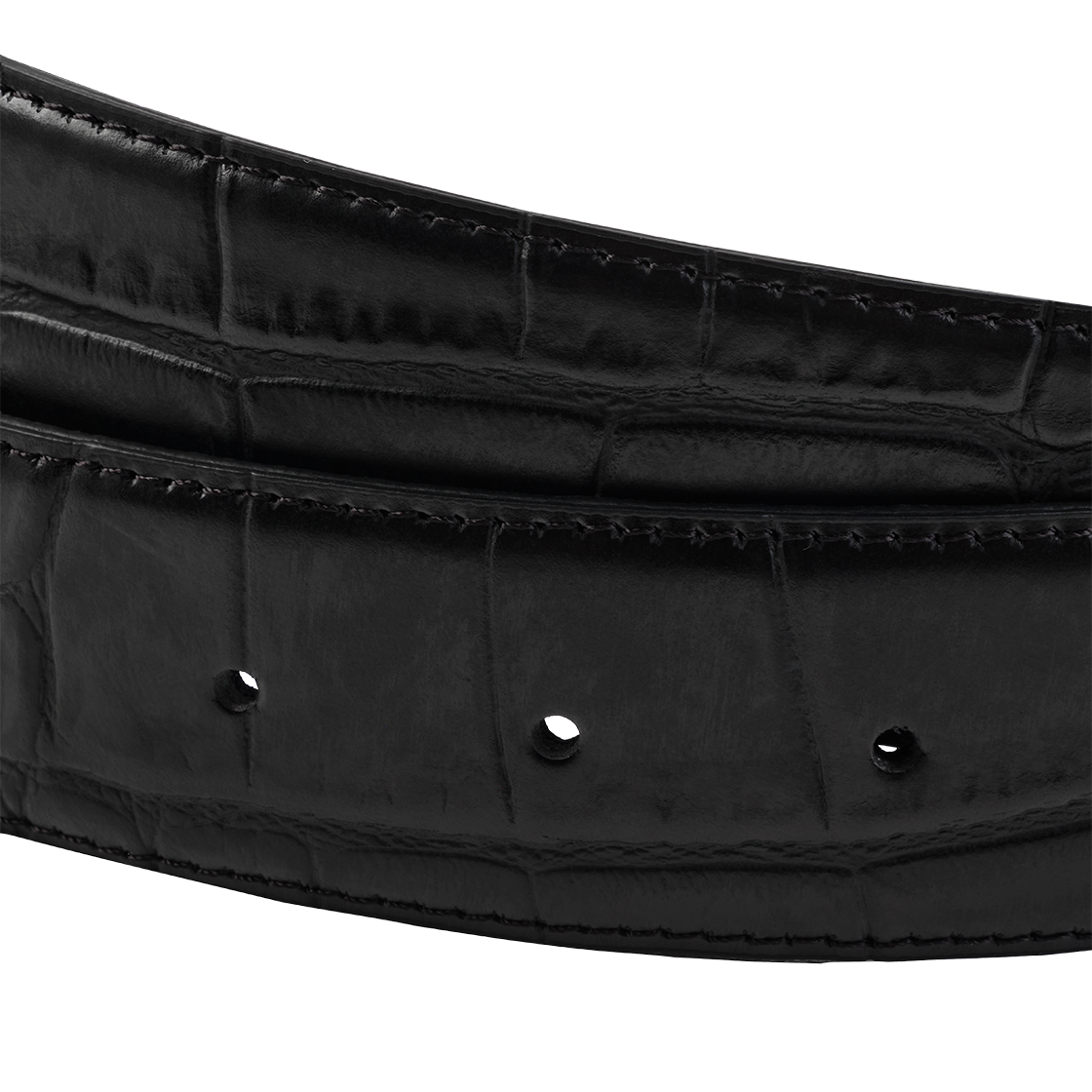 에모스탠스클럽 코어 벨트 크록 엠보스드 블랙(emostanceclub Core Belt Croc Embossed Black) - 3