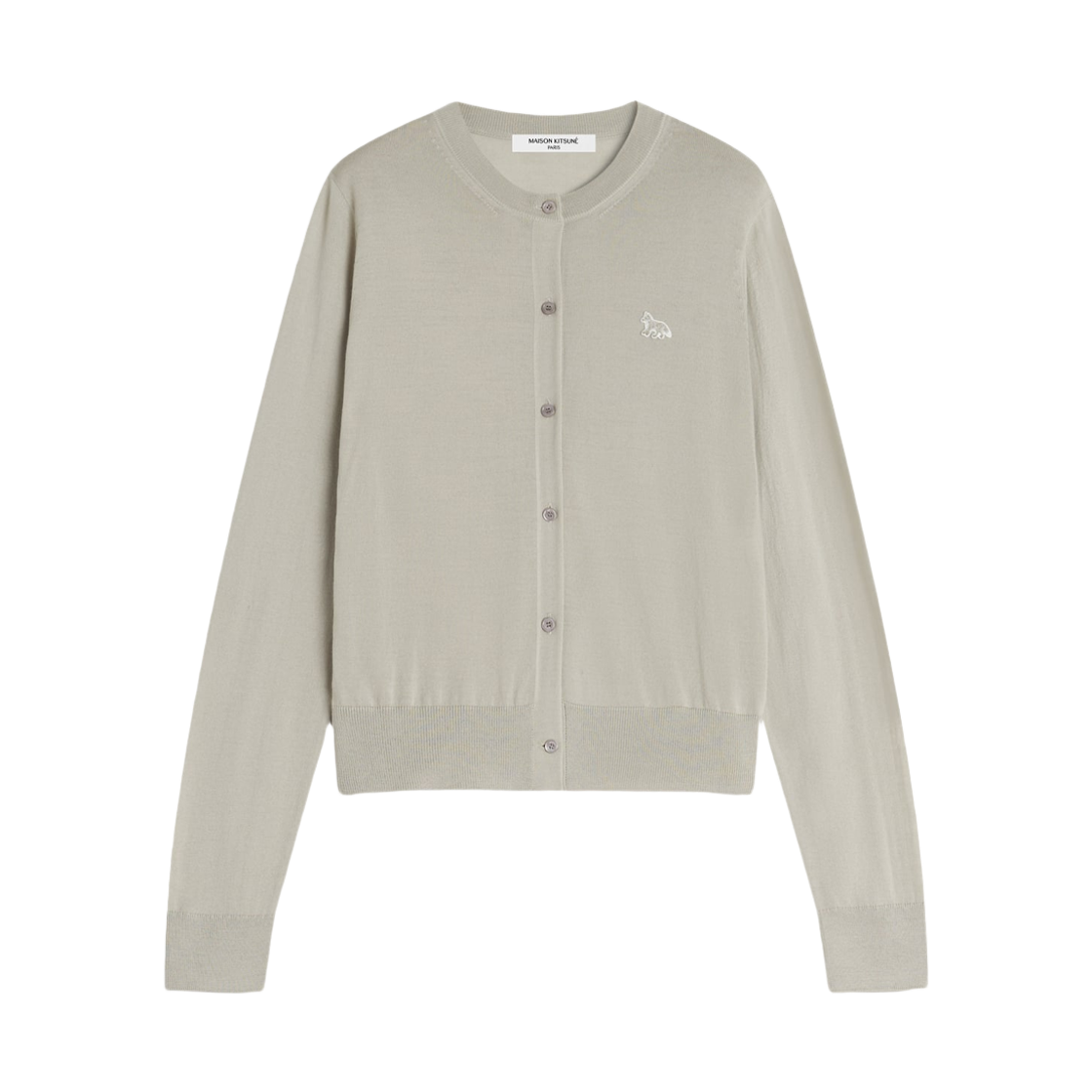 MW00507KT1181 0450 26S [15% 쿠폰] (W) Maison Kitsune Baby Fox Fine Merino Regular Cardigan Tea Leaf