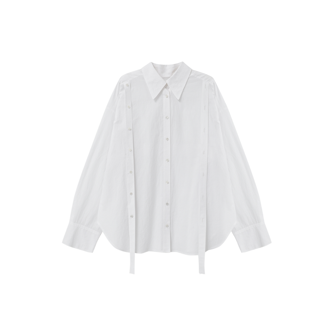 Z26R-WSH19-WH Znuz Swiftz Placket Three-Way Wrap Shirt - White