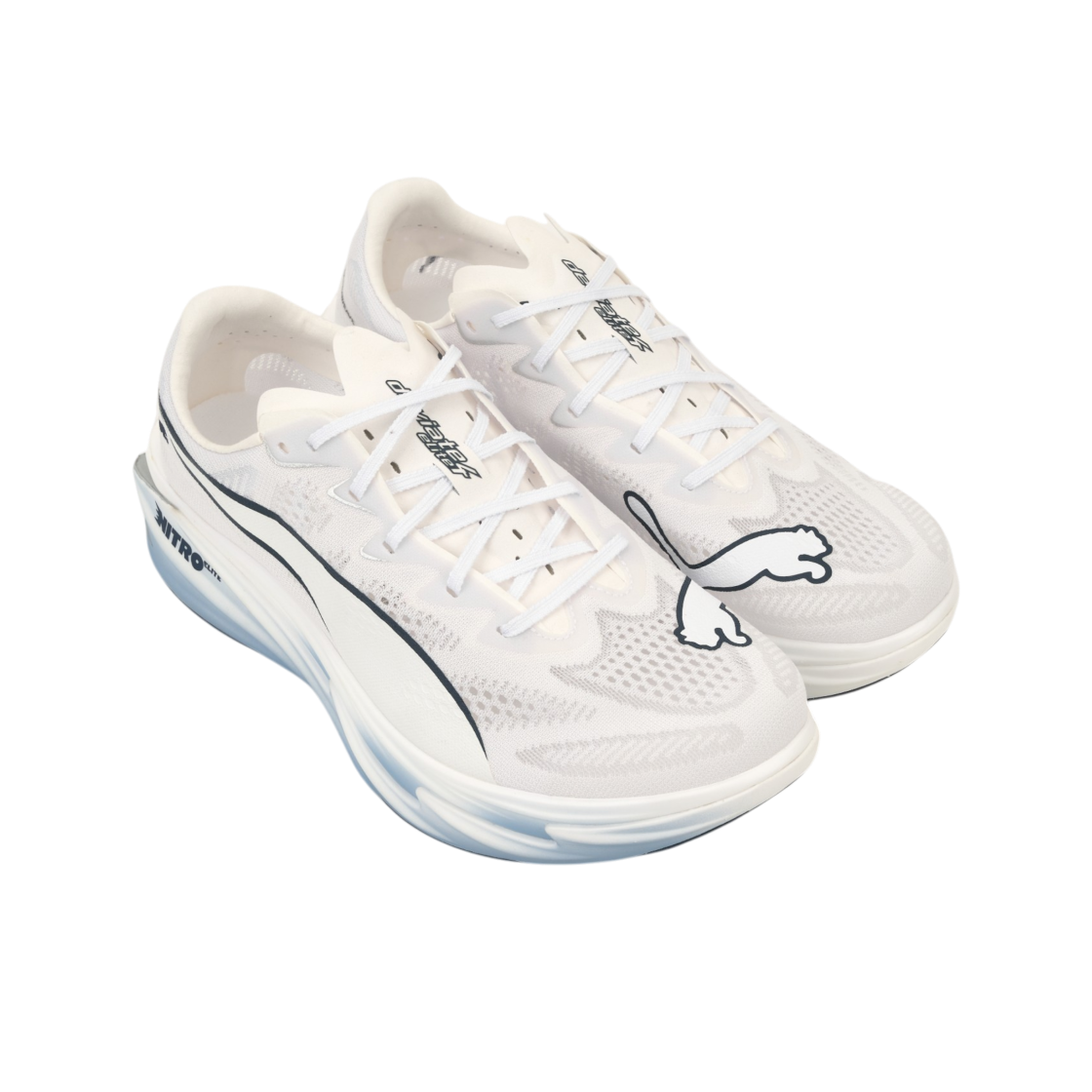 푸마 디비에이트 나이트로 엘리트 4화이트 샴브레이 블루(Puma Deviate Nitro Elite 4 White Chambray Blue) - 4
