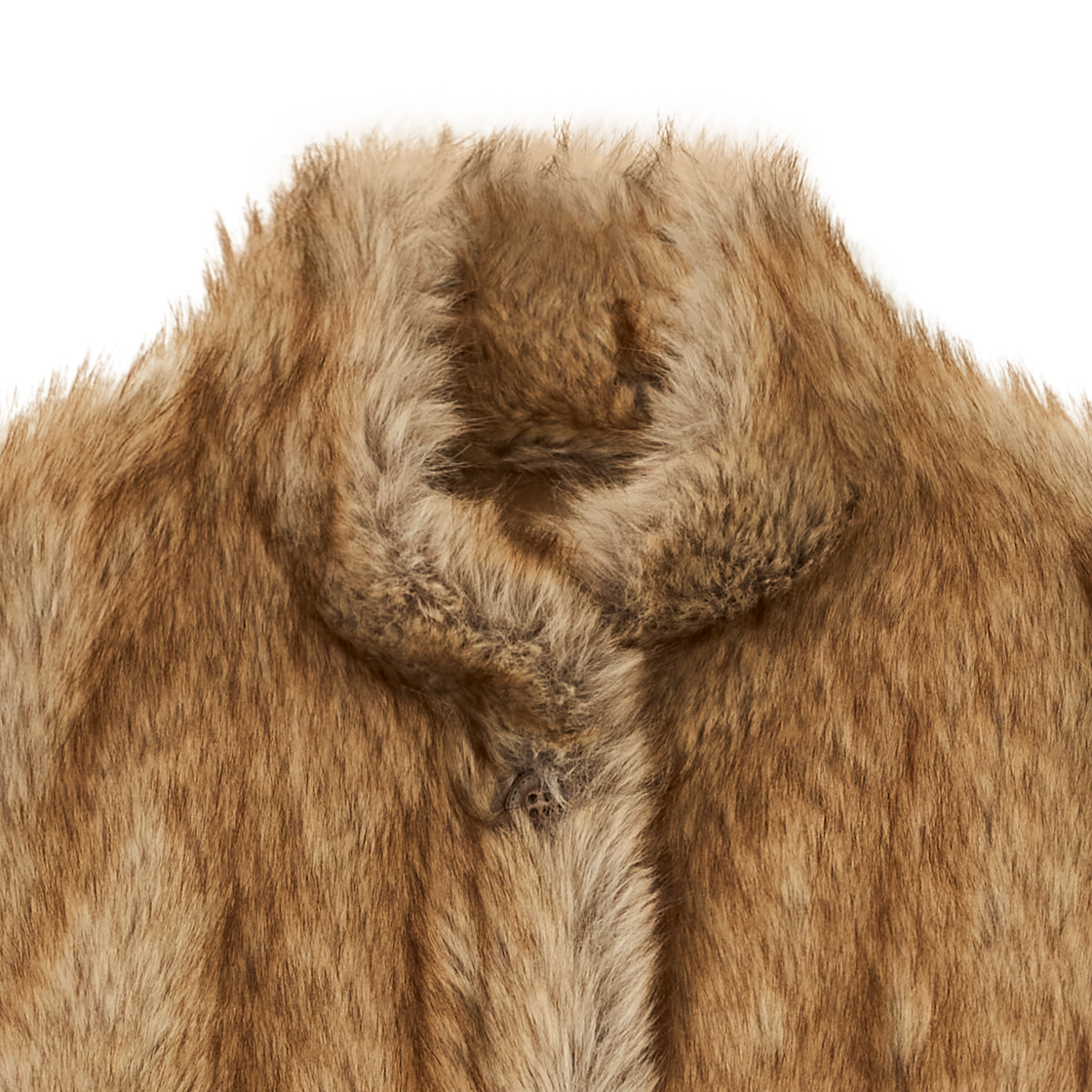 퍼버즈 우먼 패널드 리버서블 퍼 코트 베이지 - 26FW(Perverze Women Paneled Reversible Fur Coat Beige - 26FW) - 3