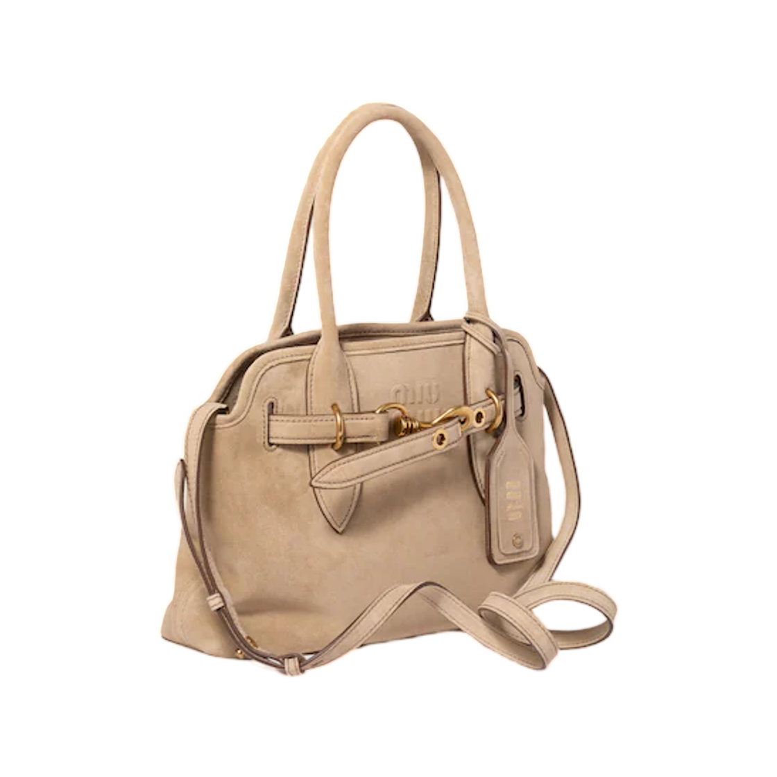 미우 미우 아벙츄어 스웨이드 핸드백 에크루(Miu Miu Aventure Suede Handbag Ecru) - 2