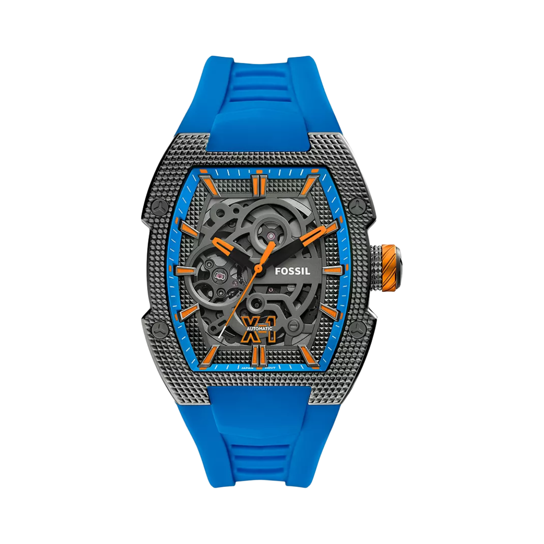 ME3285 Fossil Machine X-1 Automatic Three-Hand 42mm Silicone Blue
