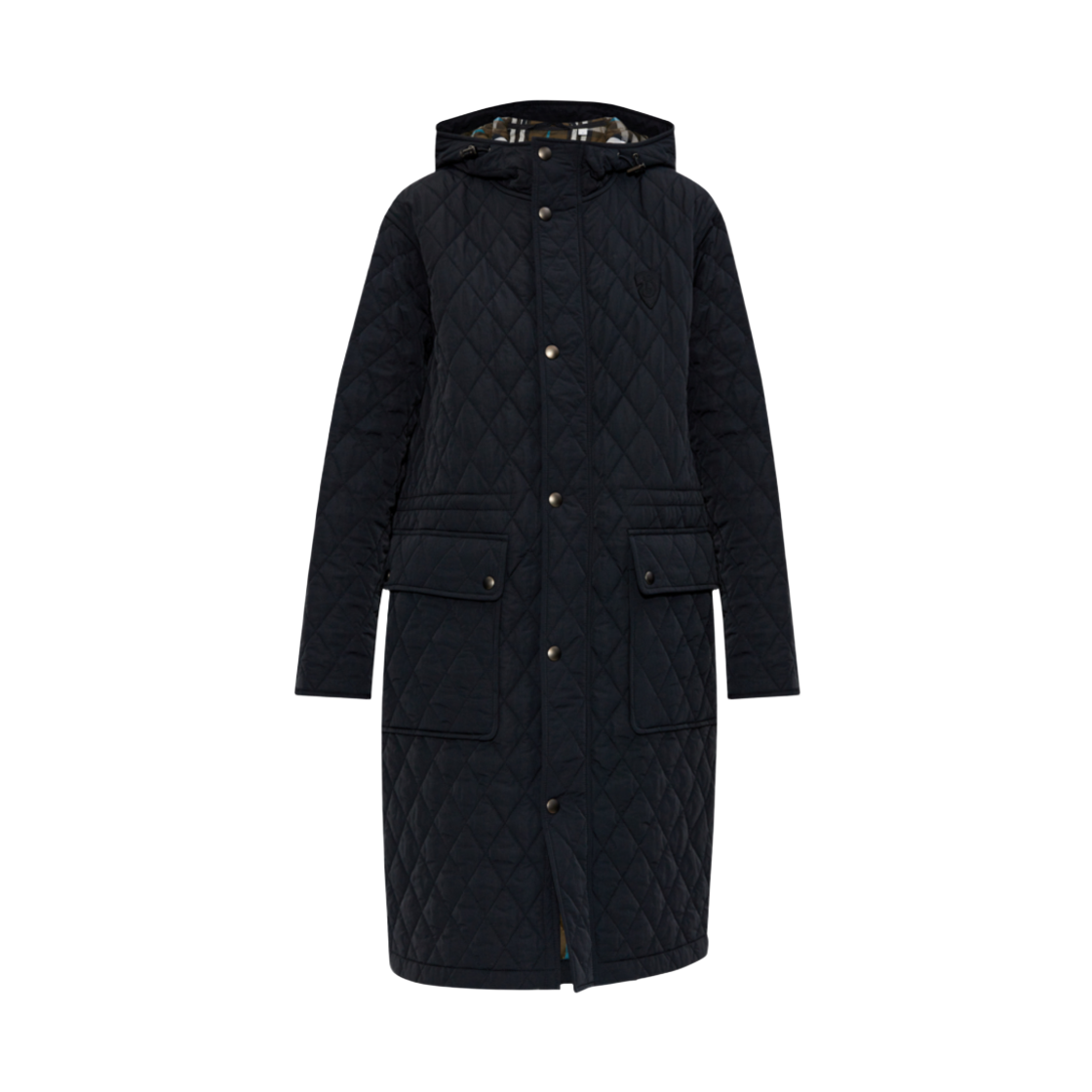 8096919 BLACK SNUG 24F [15% 쿠폰] (W) Burberry Long Quilted Hooded Jacket Black