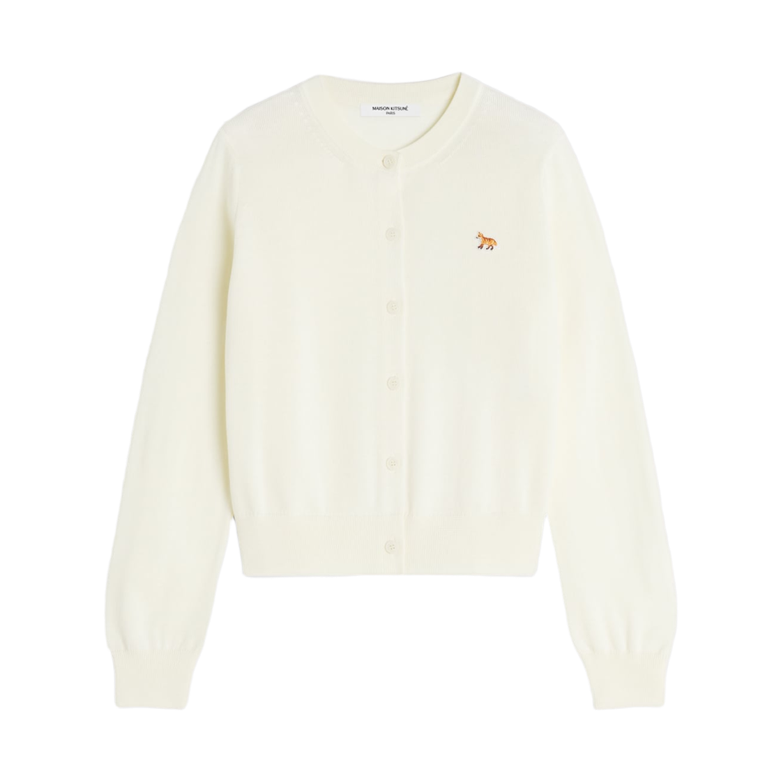 PW00502KT1181 0383 26S [15% 쿠폰] (W) Maison Kitsune Baby Fox Merino Regular Cardigan Pure Ecru