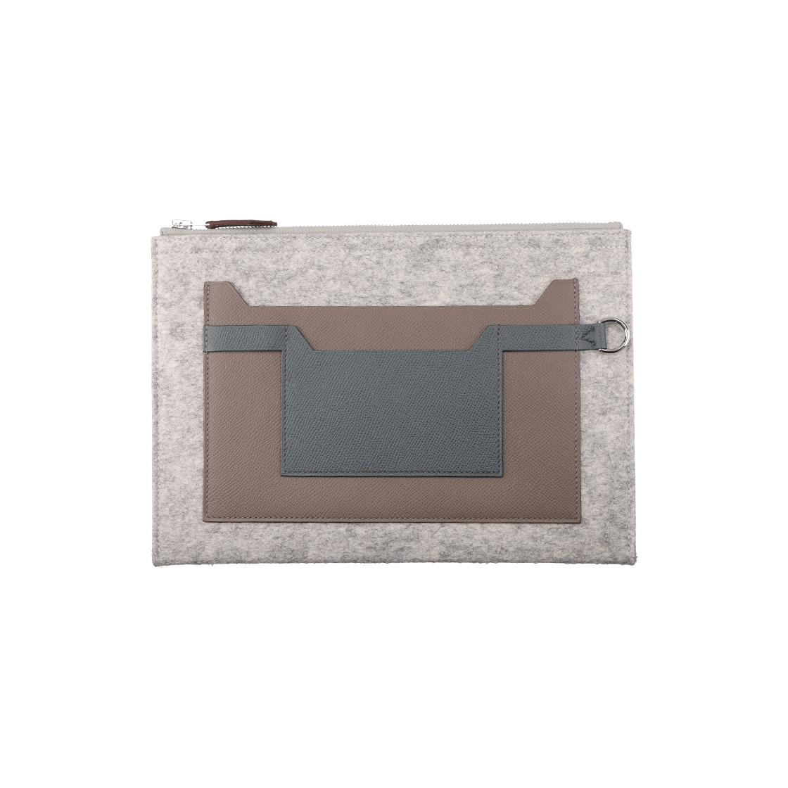 ITTGRT2AB435 Hermes Todo Clutch Bag Felt Etoupe