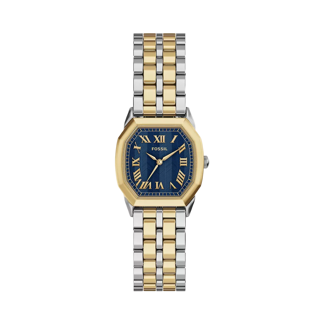 ES5480 (W) Fossil Harlow Quartz Three-Hand 27mm Two-Tone Stainless Steel Blue Silver Gold