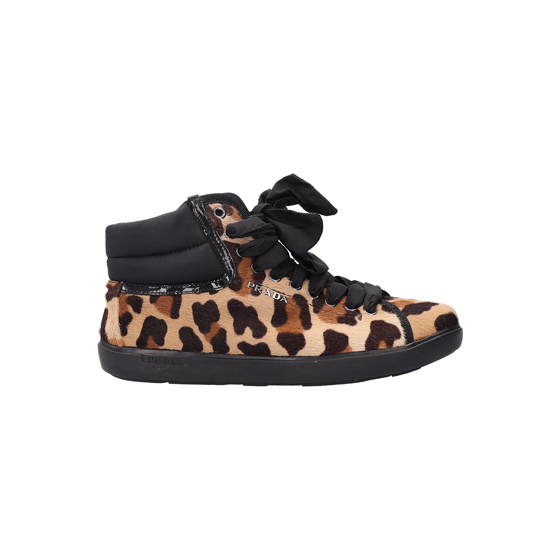 IT9WFSV6MFMV Prada Leopard Sneakers Brown Calfskin