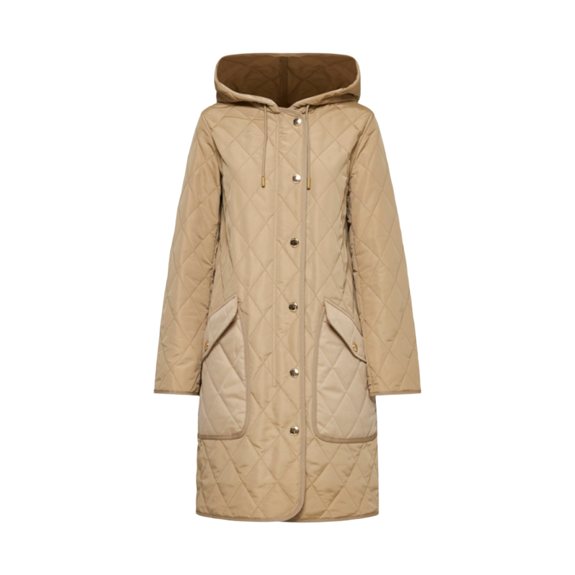8096352 ARCHIVE BEIGE 2 [15% 쿠폰] (W) Burberry Drawstring Quilted Hooded Coat Beige