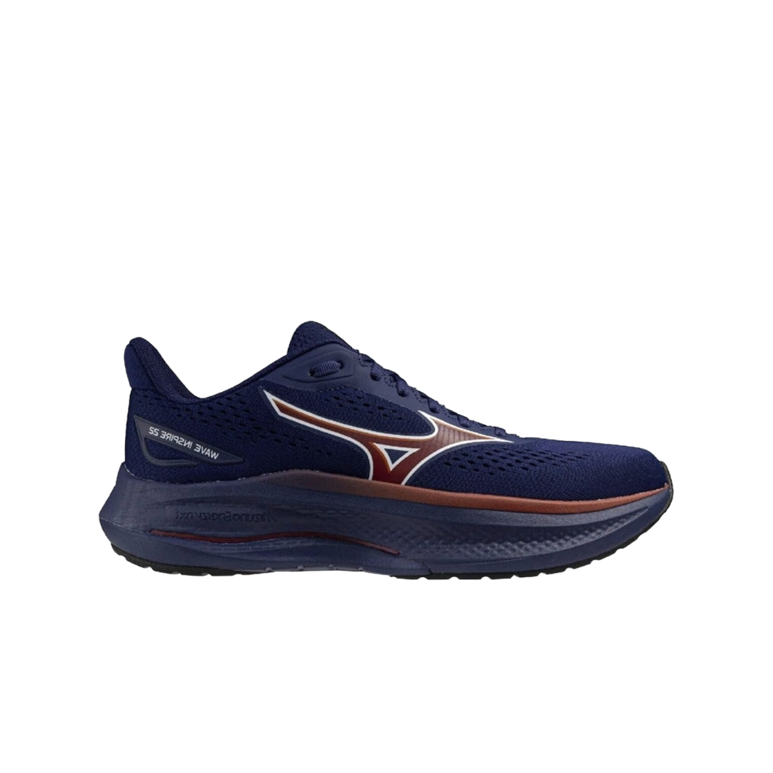 J1GC264455 Mizuno Wave Inspire 22 Beacon Blue Tomato Puree - 2E