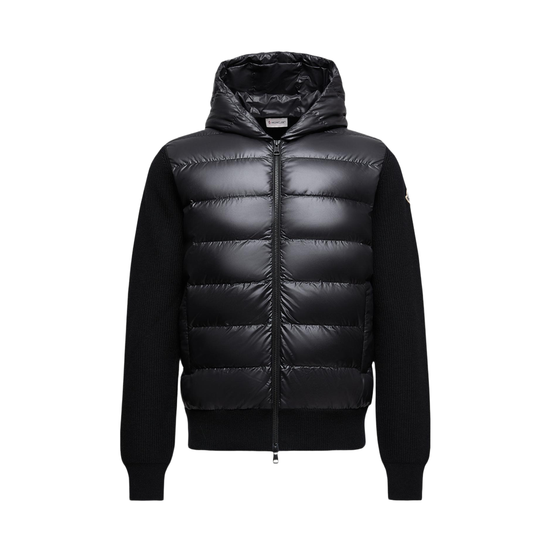 [15% 쿠폰] 몽클레르 패딩 울 집업 후드 블랙 - 25FW([15% 쿠폰] Moncler Padded Wool Zip Up Hoodie Black - 25FW)