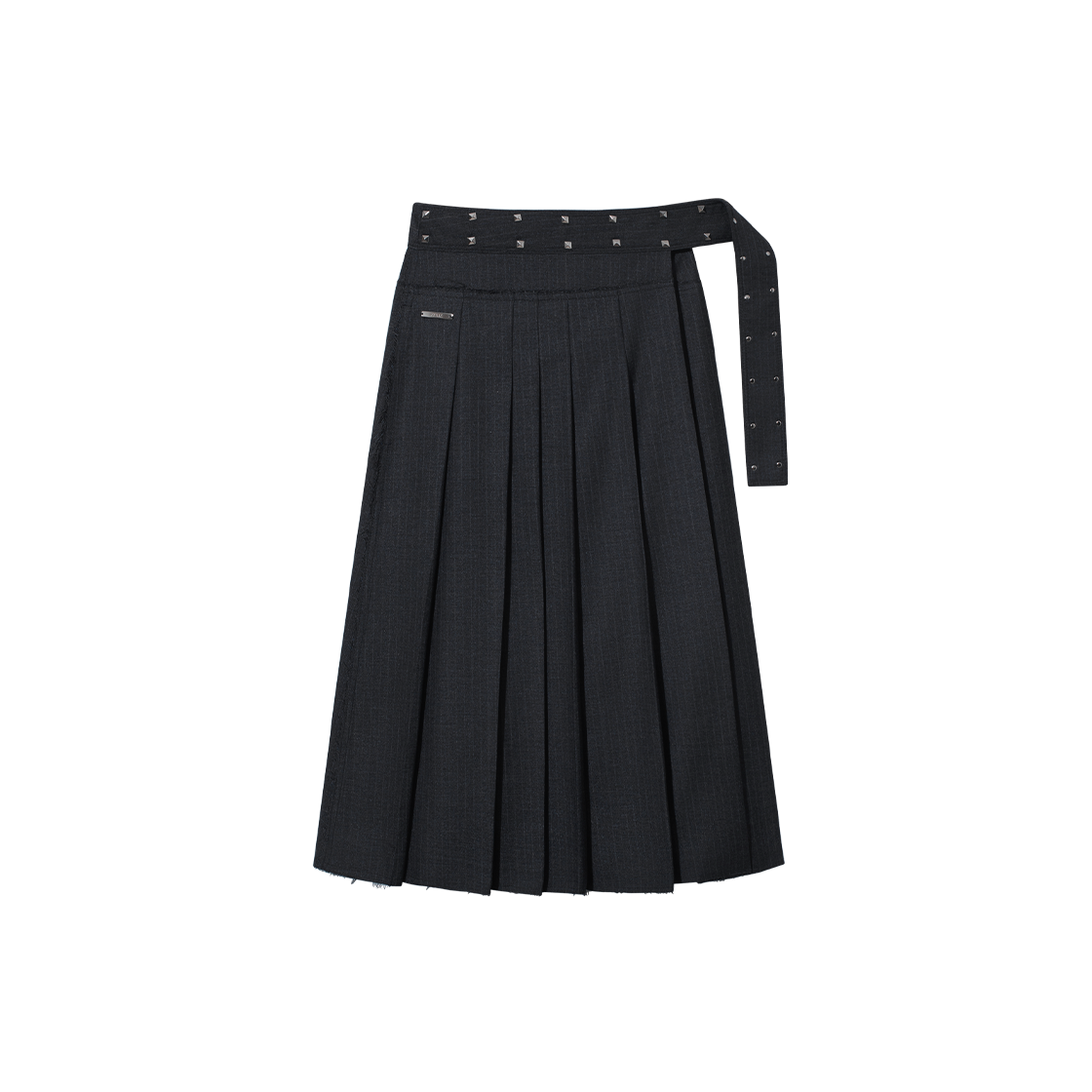 제뉴즈 스위프츠 레이어드 랩 롱 스커트 - 차콜(Znuz Swiftz Layered Wrap Long Skirt - Charcoal)