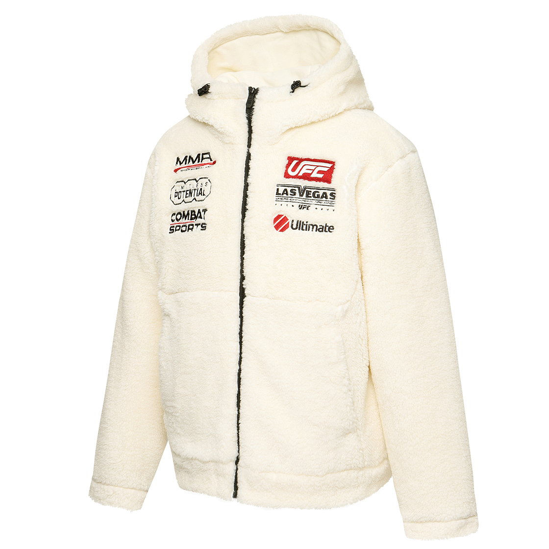 유에프씨 스포츠 MMA 스폰서십 릴렉스핏 플리스 자켓 멜란지 화이트(UFC SPORT Mma Sponsorship Relaxed Fit Fleece Jacket Melange White) - 2