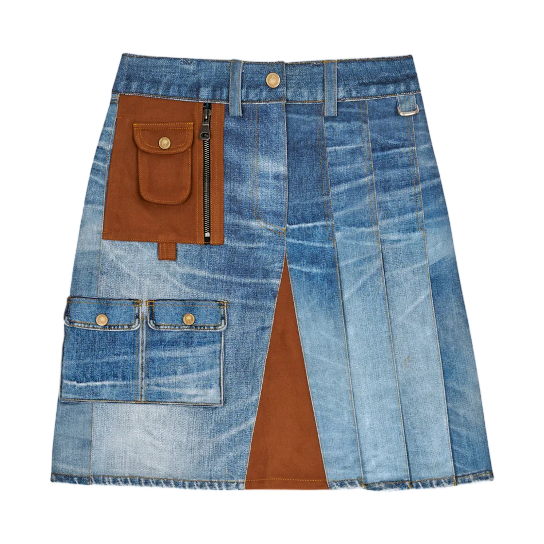 브레인 데드 x 앤더슨벨 데님 프린트 스커트 블루(Brain Dead x Andersson Bell Denim Print Skirt Blue)